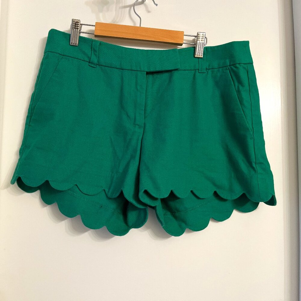 J by  J Crew Women’s Green Linen Shorts Size 6